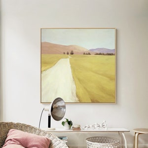 Large Abstract Landscape Oil Painting on Canvas, Original and Hand ...