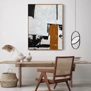 Extra Large Abstract Oil Painting On Canvas, Original Minimalist Canvas Wall Art, Modern Textured Wall Art for Living Room, Bedroom Décor