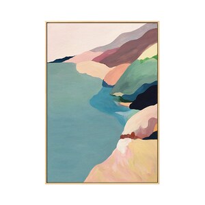 Large Abstract Landscape Oil Painting on Canvas, Original Mountain and ...