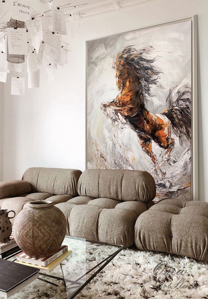 Large Abstract Horse Oil Painting on Canvas Original Horse Etsy