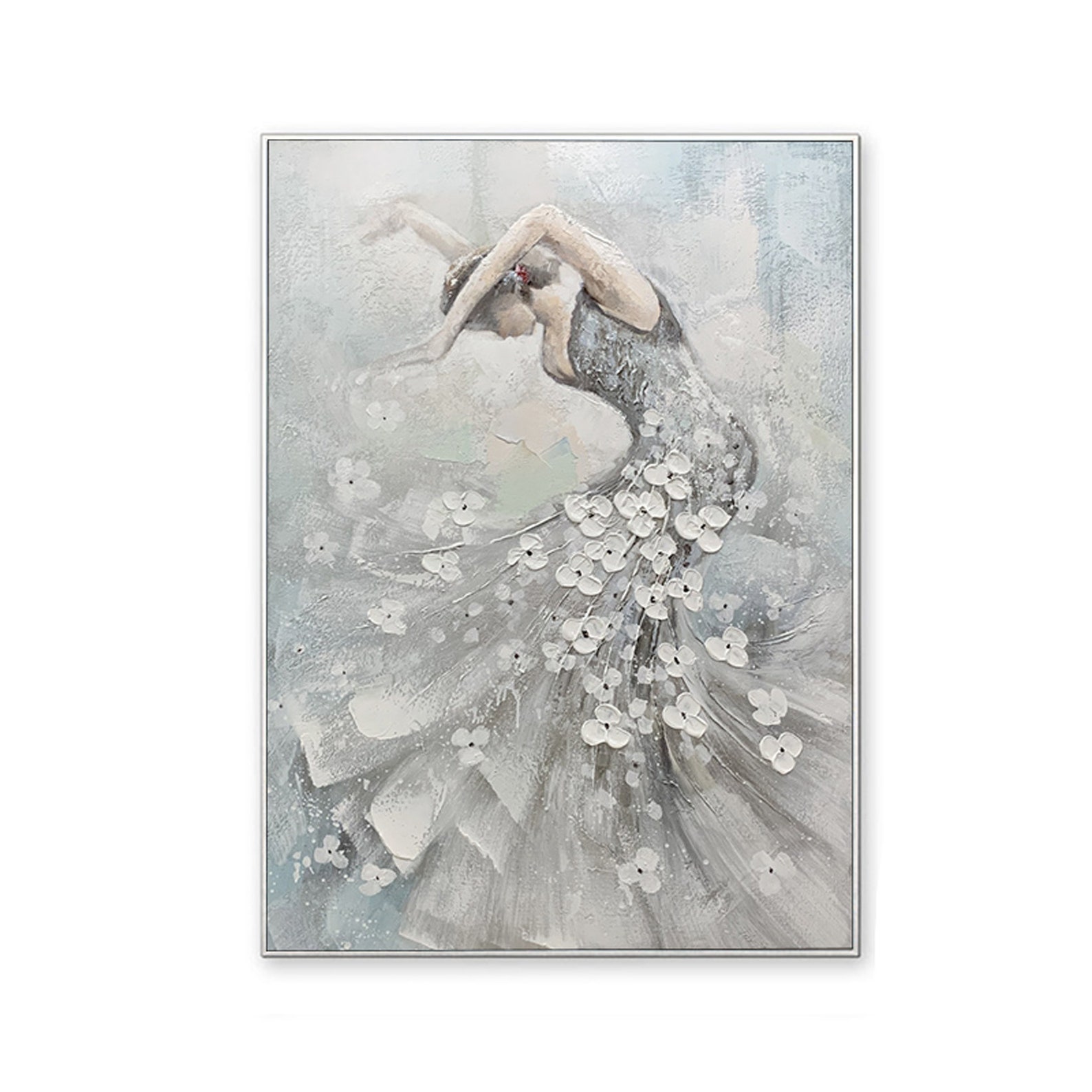 Abstract Ballerina Canvas Wall Art Large Original Ballet Etsy