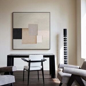 Large Abstract Canvas Wall Art, Original Geometric Acrylic Painting on ...