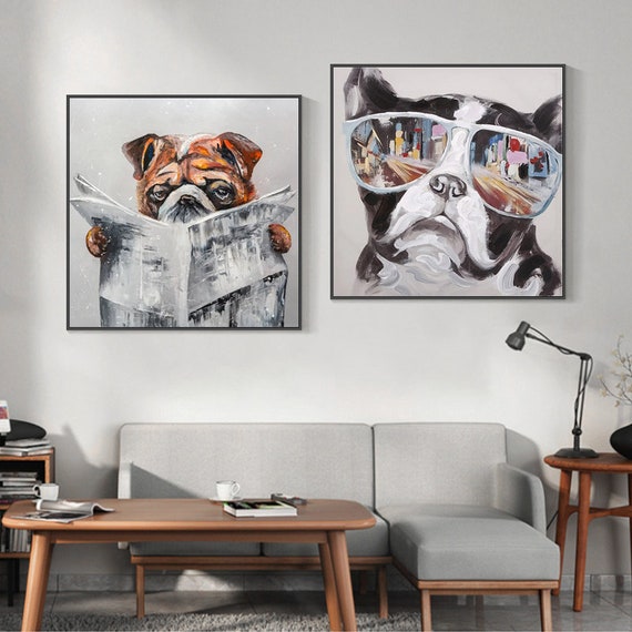 Dog canvas wall art hotsell