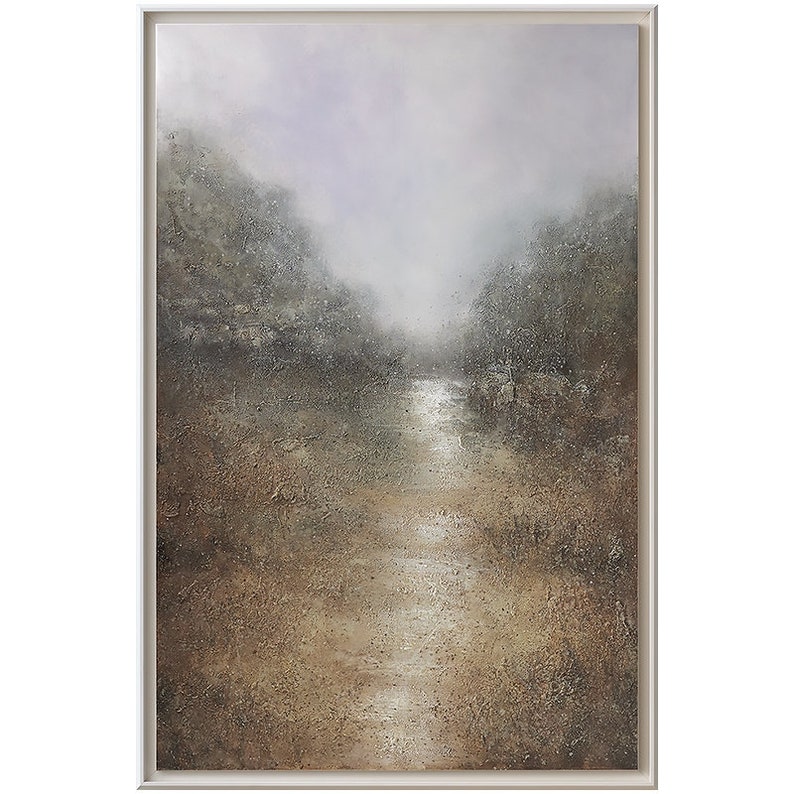 Abstract Landscape Oil Painting on Canvas, Original Forest Canvas Wall ...