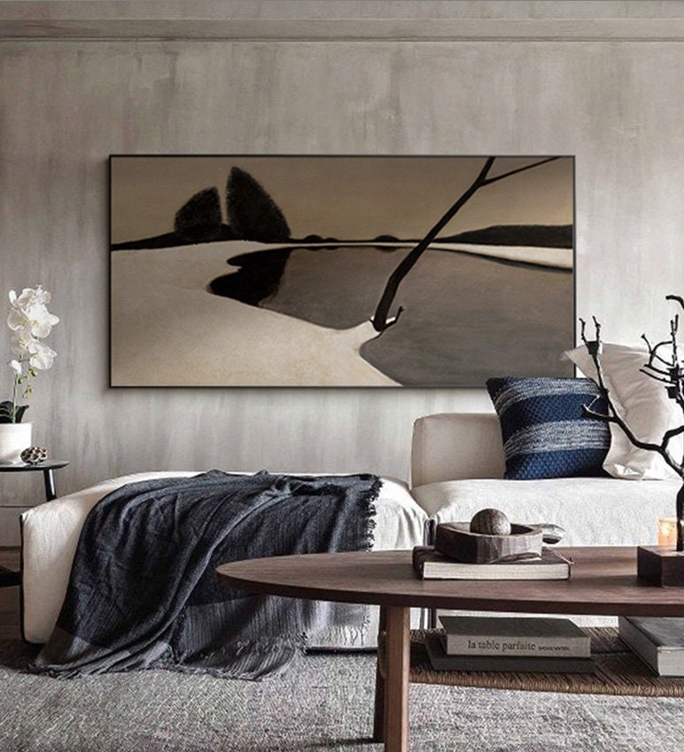 Abstract Brown and Black Oil Painting on Canvas Large - Etsy