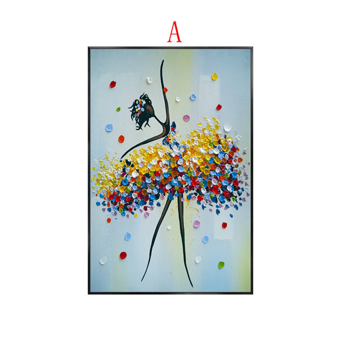 Abstract Ballerina Canvas Wall Art Large Original Ballet Etsy