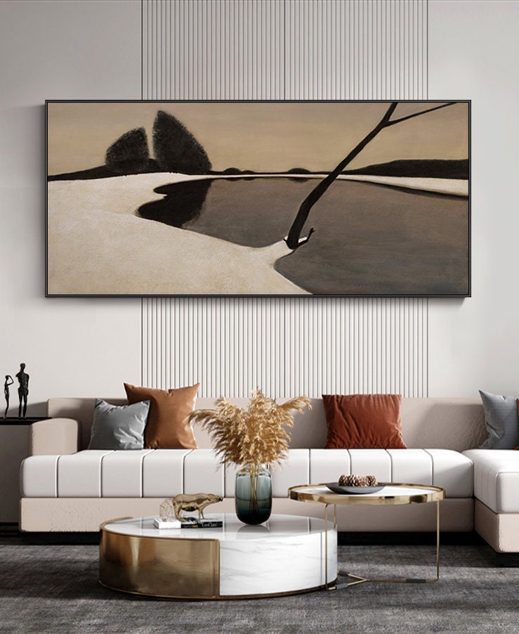 Abstract Brown and Black Oil Painting on Canvas Large - Etsy