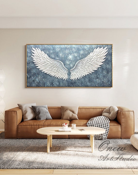 抽象的なテクスチャーアート作品天使の絵