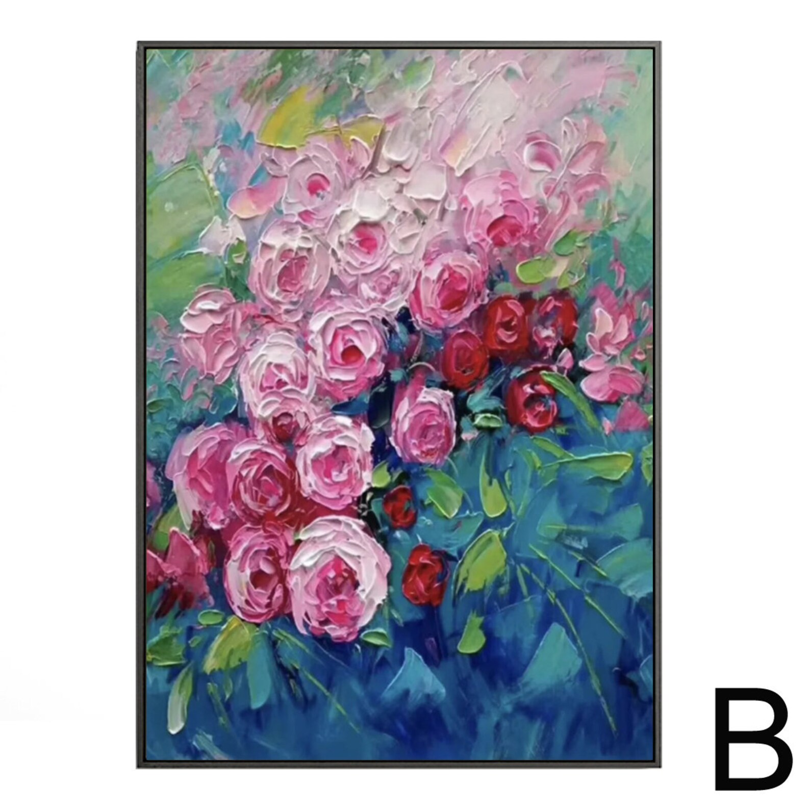 Original Pink Roses Oil Painting on Canvas Large - Etsy