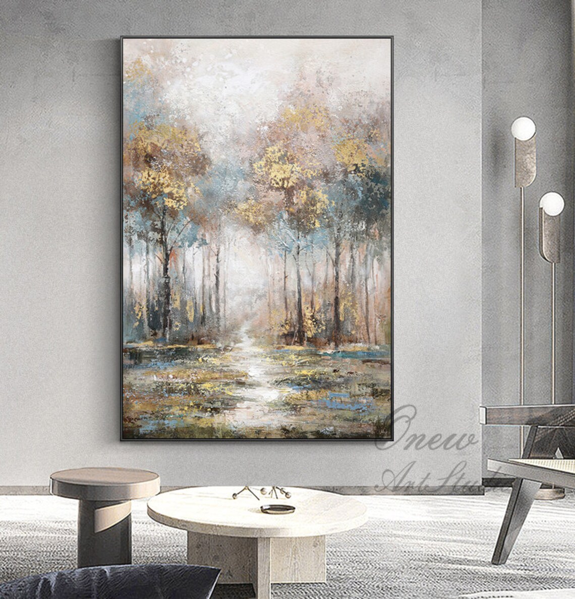 Large Abstract Landscape Oil Painting on Canvas Original Blue | Etsy