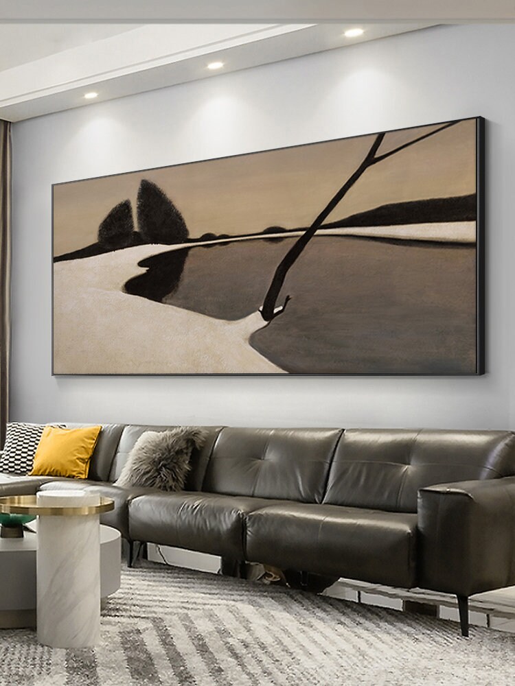 Abstract Brown and Black Oil Painting on Canvas Large - Etsy
