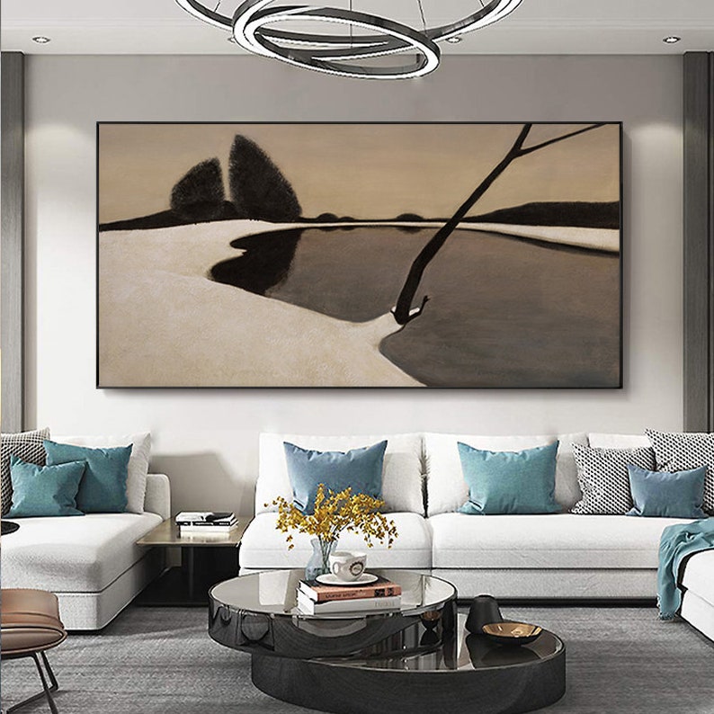 Abstract Brown and Black Oil Painting on Canvas Large - Etsy