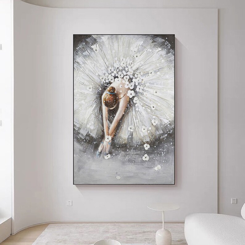 Abstract Ballerina Canvas Wall Art Large Original Ballet Etsy