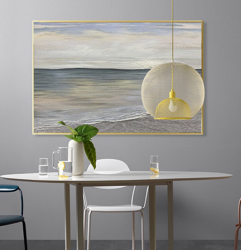 Abstract Seascape Oil Painting On Canvas Large Beach | Etsy
