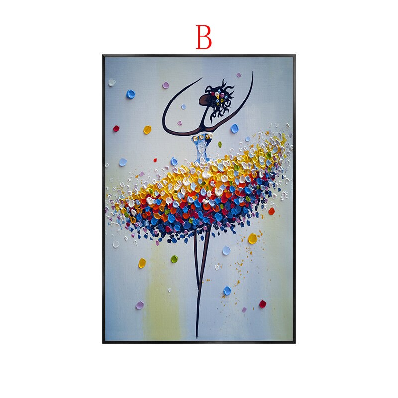 Abstract Ballerina Canvas Wall Art Large Original Ballet Etsy