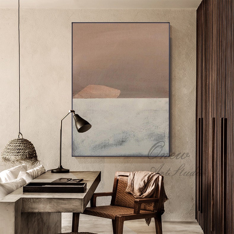 Large Abstract Landscape Oil Painting on Canvas, Original Hand-painted ...