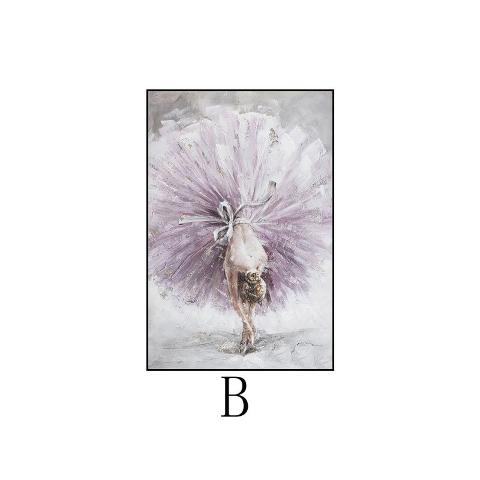 Abstract Ballerina Canvas Wall Art Large Original Ballet Etsy