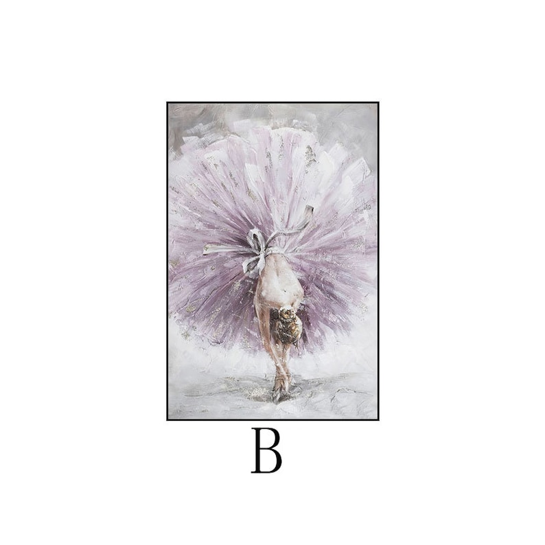 Abstract Ballerina Canvas Wall Art Large Original Ballet Etsy