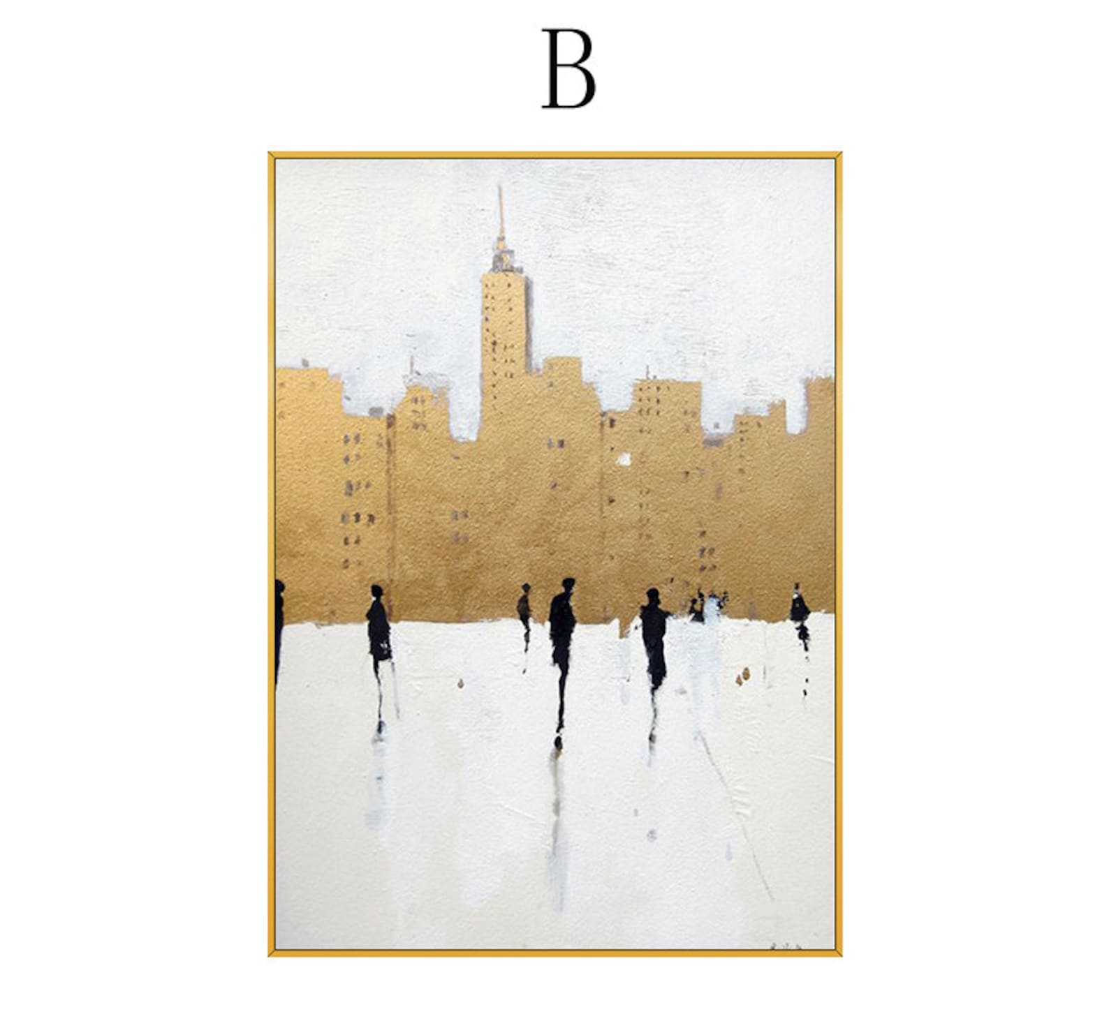 Large Abstract Cityscape Canvas Wall Art Original Street Etsy