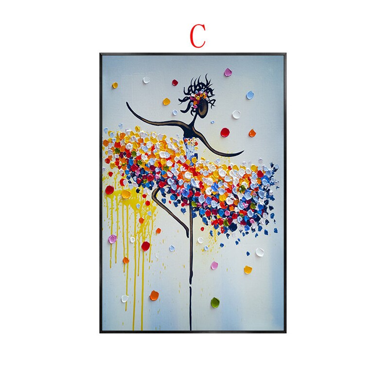 Abstract Ballerina Canvas Wall Art Large Original Ballet Etsy