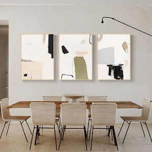 Large Abstract Canvas Wall Art, Original Hand-painted Acrylic Painting on Canvas, Modern Minimalist Wall Art for Living Room, Bedroom Décor