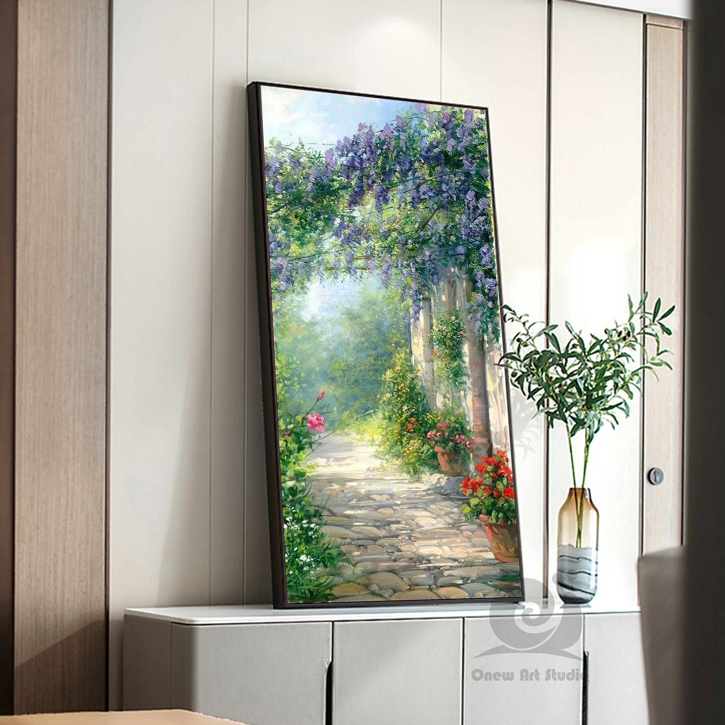 Original Garten Leinwand Wandkunst Impressionistische Etsy