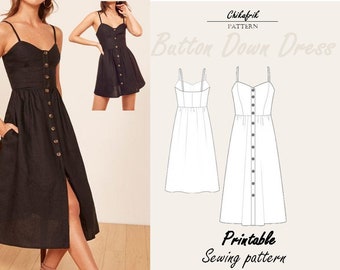 long button down dress