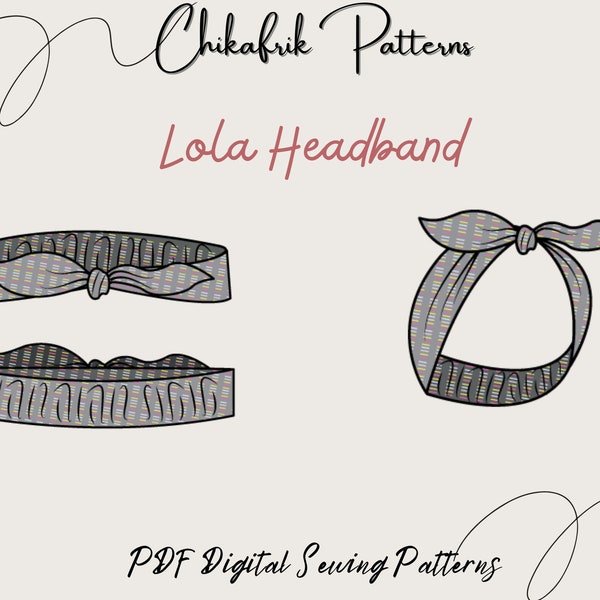 Knot headband sewing pattern - baby headband PDF pattern - 7 sizes Newborn to Adult- Baby headbands, baby girl headband - bow headband