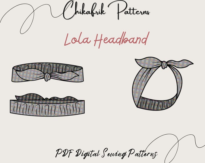 Knot headband sewing pattern - baby headband PDF pattern - 7 sizes Newborn to Adult- Baby headbands, baby girl headband - bow headband