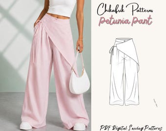 Petunia Wickelhose – Schnittmuster | Palazzo-Hose mit weitem Bein (Digitaler Download)