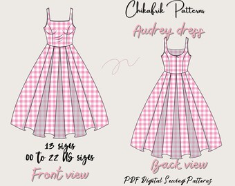 Audrey Dress Pattern| PDF Sewing Pattern| Digital Pattern