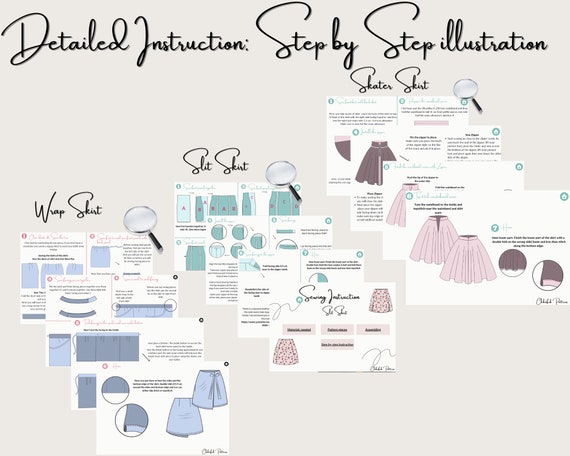 Skirt Pattern |women Sewing Pattern Sizes US 4to16|mega