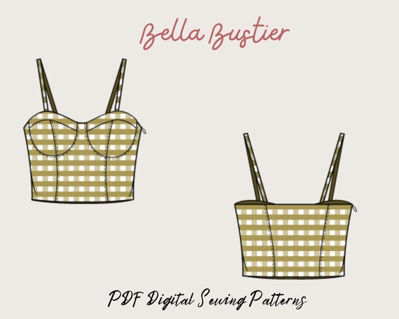 Bustier Pattern7sizes XXS XXL Bustier Top PDF Sewing Pattern