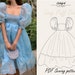 Selkie Puff dress pattern|Selkie Pattern|Babydoll sewing pattern|cottagecore dress pattern|Prom dress pattern|Gown dress pattern|Fairy dress