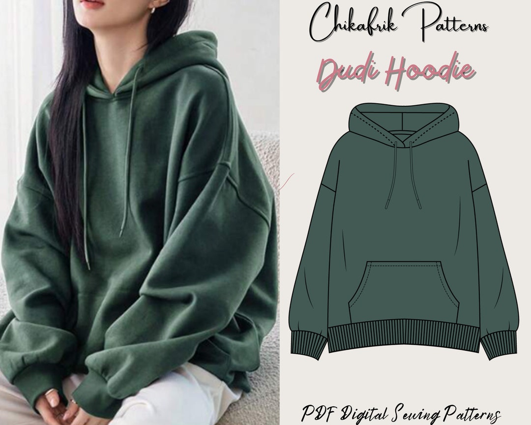 Dudi Hoodie Patternoversized Hoodie Sewing Pattern13 Sizeswomen
