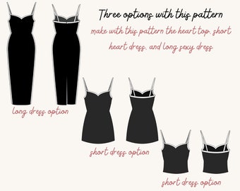 Heart Neckline Bodycon Dress Pattern: Slim Fit Sewing Pattern (PDF Digital  Download) - Etsy