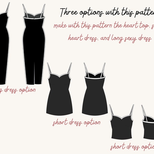 Hartjurkpatroon|bodyconjurkpatroon|damesjurkpatroon|pdf digitaal naaipatroon| slim-fit jurkpatroon | Sweetheart Dress