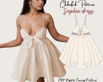 Sophie Dress Sewing Pattern | Women's Summer Party Dress (PDF Pattern)