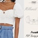 Milkmaid top pattern|XXS to XXL PDF sewing pattern|Instant download sewing pattern| Bustier pattern| Milkmaid blouse Pattern 
