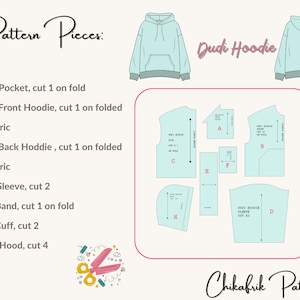 Dudi Hoodie PatternOversized hoodie sewing pattern13 sizesWomen HoodieSweatshirt PatternWomen Sewing PatternLoungewear Pattern image 5