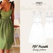 Bustier dress pattern|sewing Pattern|7sizes XXS XXL|Bustier pattern|corset dress pattern|Bustier mididress|Us letter/A4/A0/Projectorpattern