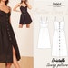 Dress pattern|Buttondown dress pattern|PDF sewingpattern|7Sizes |sundress mini & midi dress pattern|Us letter/A4/A0/Projector sewingpattern
