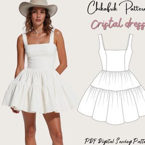 Cristal dress pattern|Women wedding dress pattern|prom dress pattern|party dress pattern|PDF sewing pattern|Digital sewing pattern 15sizes