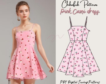 Cami mini dress pattern|Skater dress pattern|Darling dress|women dress pattern|dress sewing pattern|PDF sewing pattern mini dress pattern