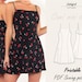 Dress pattern|PDF sewing pattern|InstantDownload 7Sizes|mini dress pattern|Cami dress pattern|women pattern |Us letter/A4/A0/Projector file