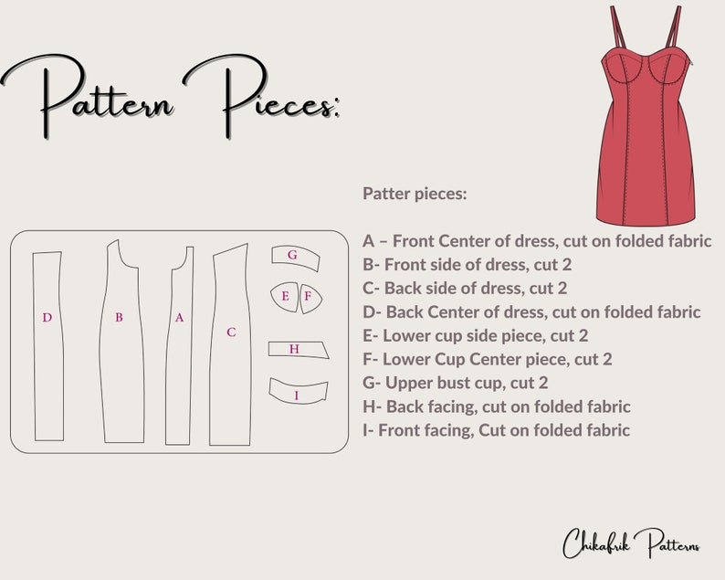 Bustier dress pattern7 sizes XXS XXLPDF sewing patternbustier sewing pattern corset patternUs letter/A4/A0/Projector sewing pattern image 4