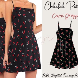 Dress pattern|PDF sewing pattern|InstantDownload 7Sizes|mini dress pattern|Cami dress pattern|women pattern |Us letter/A4/A0/