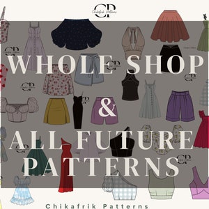 WHOLE SHOP Bundle Sewing Pattern for Womens, Beginner Sewing Patterns Lifetime Access, Multi-Size|Over 150 sewing pattern|PDF sewing pattern
