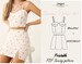 Bustier pattern + slit skirt pattern|7 sizes XXS - XXL| 2 digital sewing patterns|Women PDF sewing pattern
