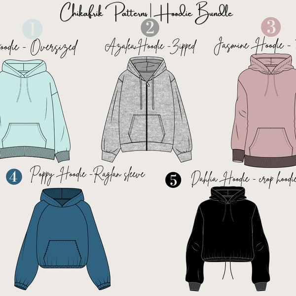 Hoodie Pattern|Oversized hoodie sewing pattern|13 sizes|Women Hoodie|Sweatshirt Pattern|Women Sewing Pattern|Loungewear Pattern